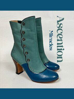 *BRAND NEW!* Fluevog 2017 Miracles ASCENSION, Blue, Size 9.5 (narrow TTS).